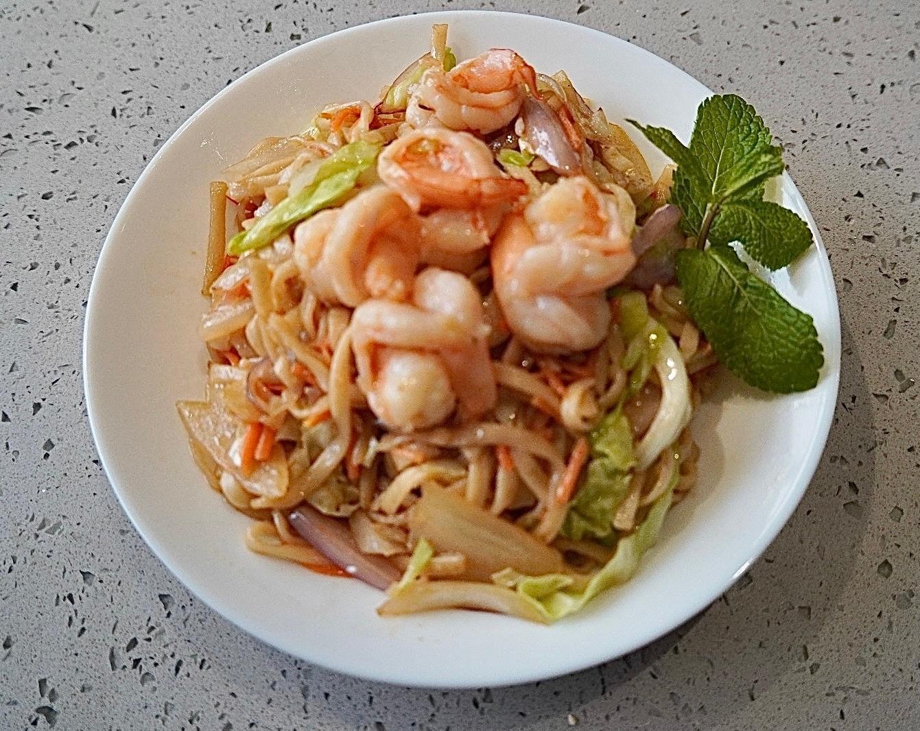 NS C.nouilles sautées aux crevettes